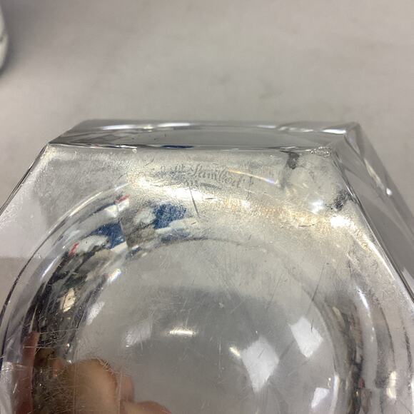 Vintage Signed Val St. LAmbert Vintage Crystal Cigar Ashtray - Picture 10 of 10